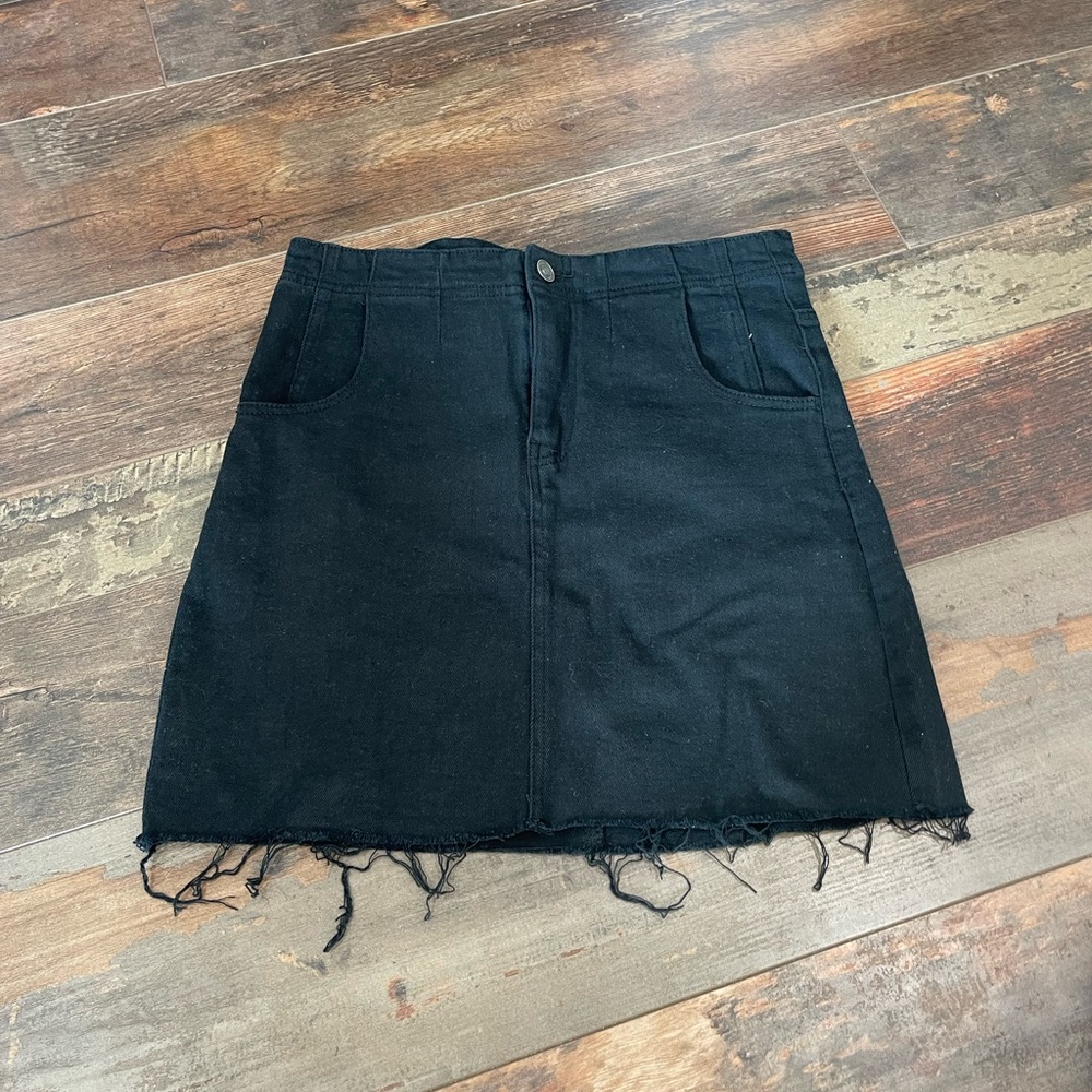Black Jean Skirt